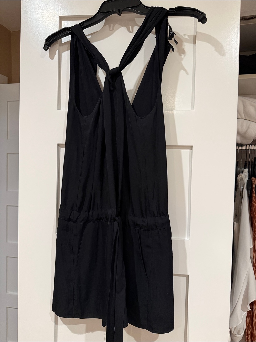 rag & bone Black Tie-Back Kids One-Piece Romper
